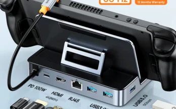 Baseus USB C 도킹 스테이션, 스팀 데크 닌텐도 스위치, C타입-HDMI 호환, 4K @ 60Hz RJ45 PD 100W USB 3.0 허브