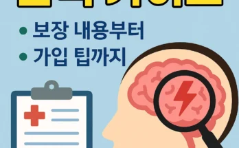 뇌출혈 보험 추천 및 가입 가이드 완벽정리